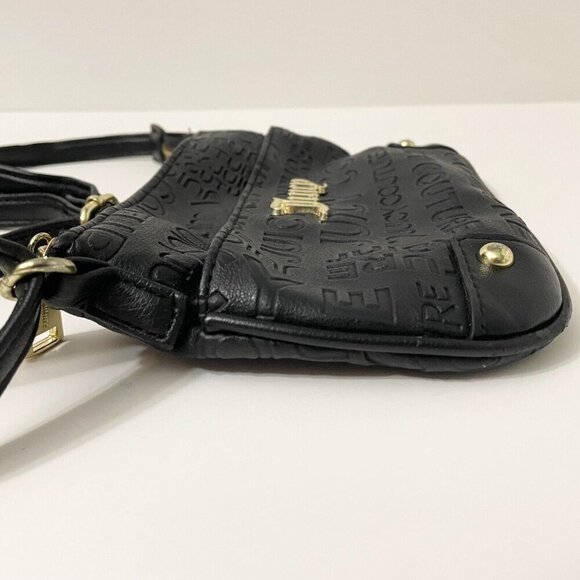 Juicy Couture Small Bag Crossbody Purse Debossed Faux Leather Shoulder Bag Flaws - Picture 11 of 16
